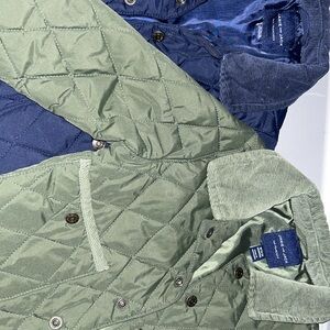 Janie and Jack BUNDLE Green and Navy Quilted toddler (12-24M)